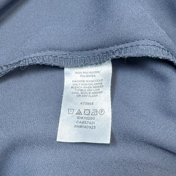 LOFT Grey Lace Back Flutter Sleeve Blouse - Size L - Picture 5 of 5